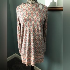 J. Jill NWT luxe Supima forward seam tunic Medium Tall stretchy.